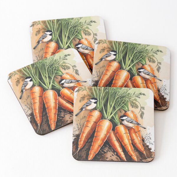 Item preview, Garden Companions – Chickadees & Carrots designed and sold by Deezyned.