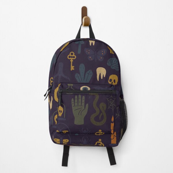 Item preview, Peculiar & Strange Seamless Pattern – Creepy Mystical Objects on Dark Purple designed and sold by BloomOfDesign.