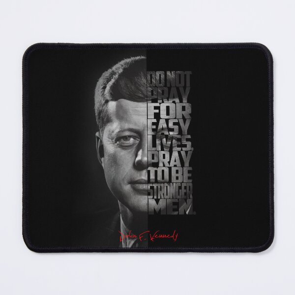 Item preview, John F. Kennedy Freedom Quote – Black and White Inspirational Portrait designed and sold by Enea Kelo.