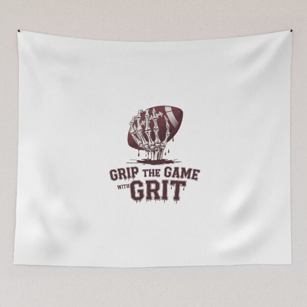 Item preview, Grip the Game with Grit - Skeleton Hand Football  designed and sold by PhilllandArt.