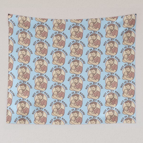 Item preview, Man Gently Holding Baby Peace Message designed and sold by Woop Woop .