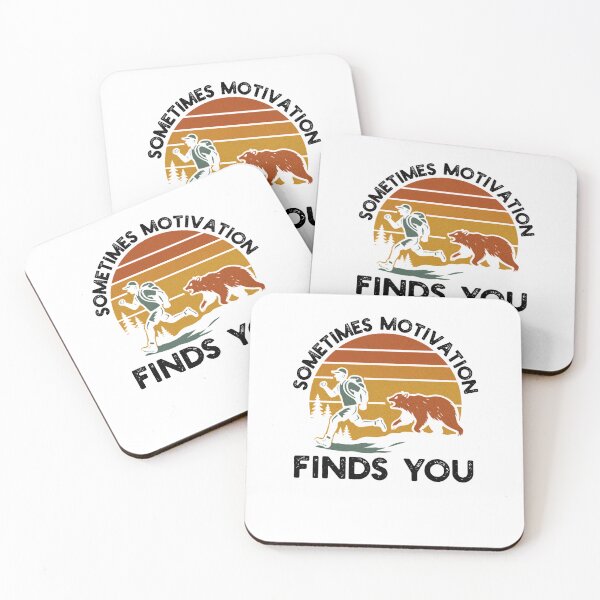 Item preview, Sometimes motivation finds you Funny Hiking Camping designed and sold by snowry.