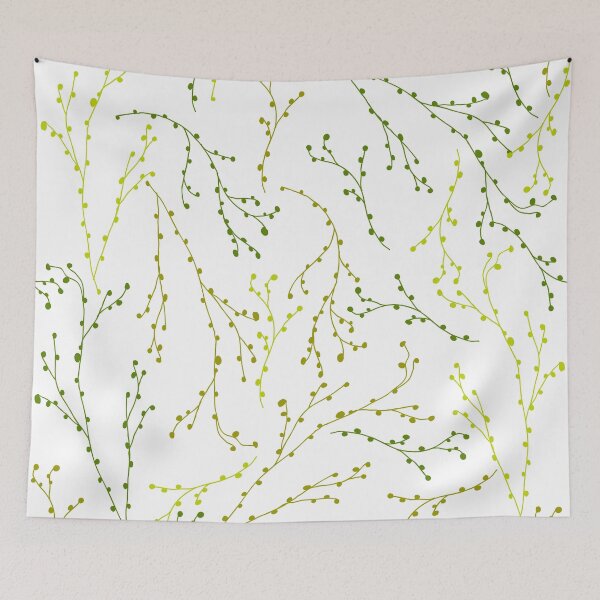 Item preview, Green Botanical Branches Pattern designed and sold by AlisaArtDecor.