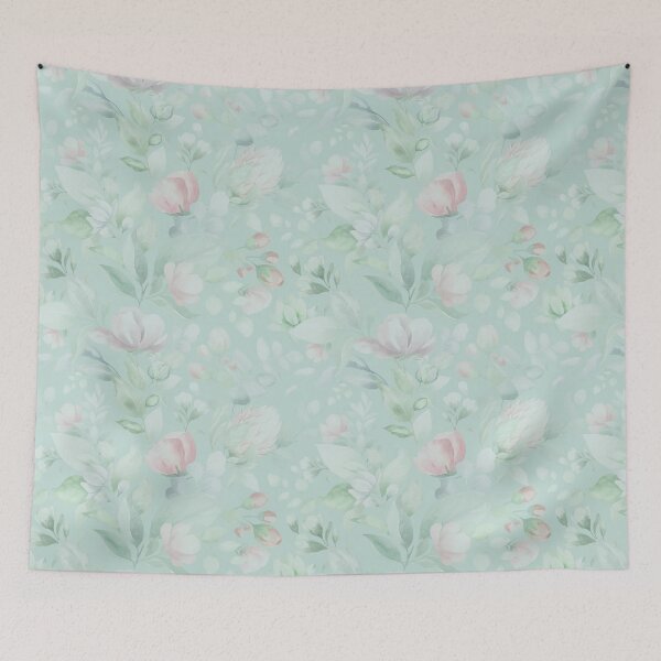 Item preview, Pastel Watercolor Flower Pattern with Greenery for Fabric, Wallpaper & Stationery designed and sold by AlexeyevZurga.