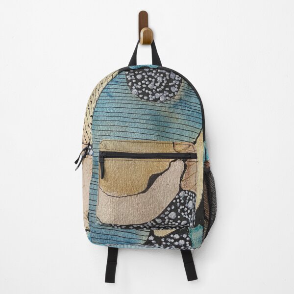 Item preview, Mixed Media Doodles in Blue and Tan designed and sold by Kandoart.