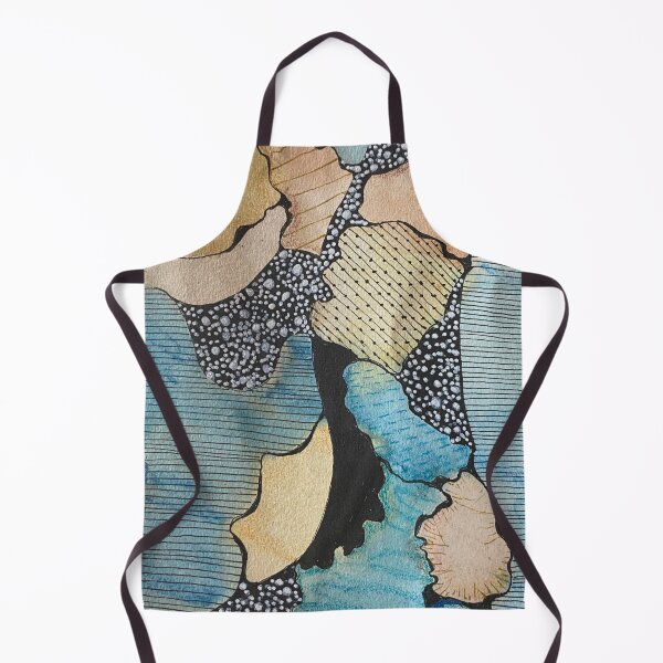 Item preview, Mixed Media Doodles in Blue and Tan designed and sold by Kandoart.