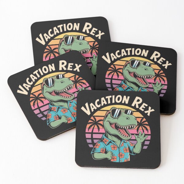 Item preview, Vacation T-Rex in Hawaiian Shirt – Dinosaur Beach Vibes designed and sold by teevoxx.