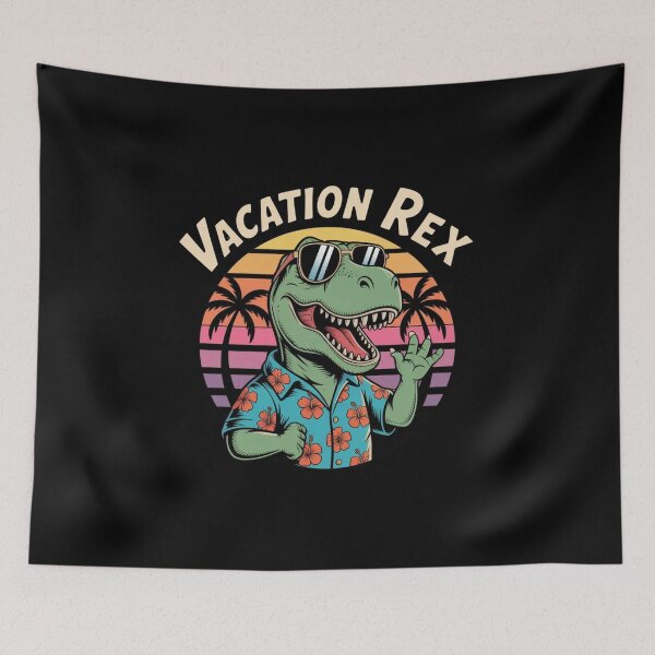 Item preview, Vacation T-Rex in Hawaiian Shirt – Dinosaur Beach Vibes designed and sold by teevoxx.
