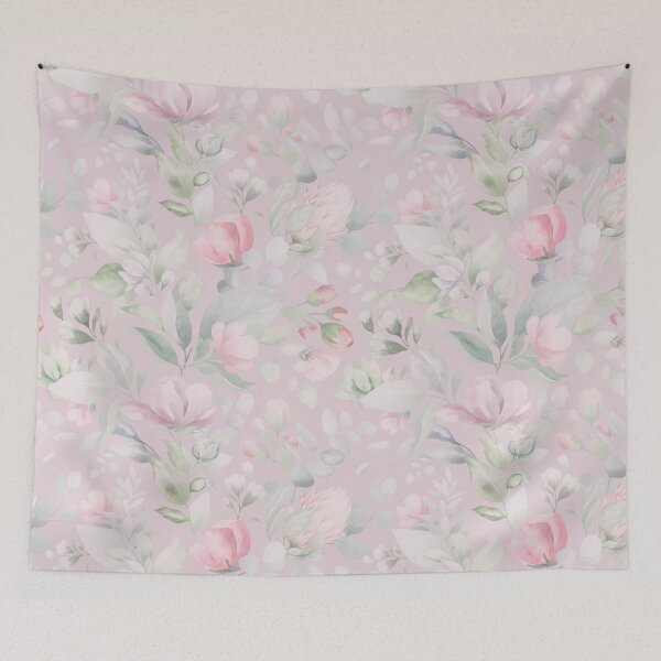 Item preview, Romantic Watercolor Floral Background with Pastel Blooms and Leaves designed and sold by AlexeyevZurga.