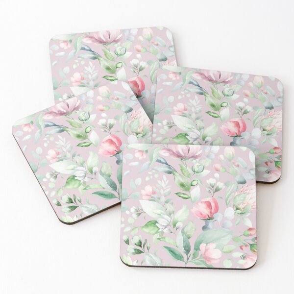 Item preview, Soft Watercolor Botanical Pattern with Pastel Flowers and Greenery designed and sold by AlexeyevZurga.