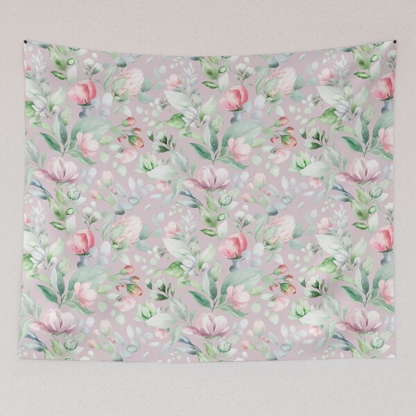 Item preview, Soft Watercolor Botanical Pattern with Pastel Flowers and Greenery designed and sold by AlexeyevZurga.