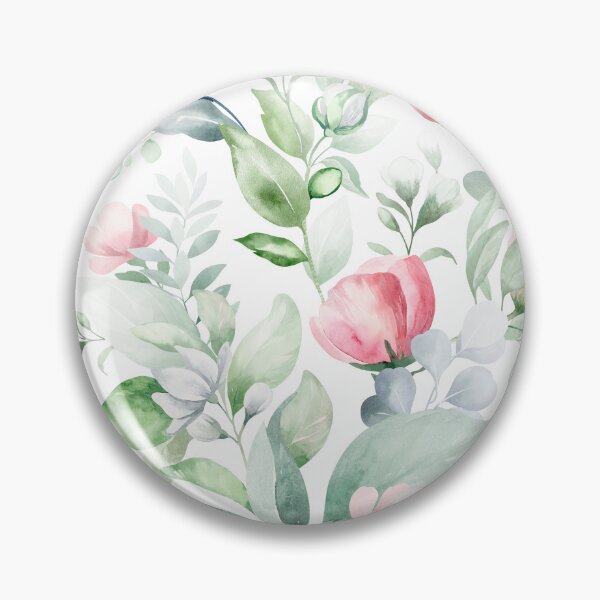 Item preview, Elegant Watercolor Floral Pattern with Soft Pastel Blooms and Green Leaves designed and sold by AlexeyevZurga.