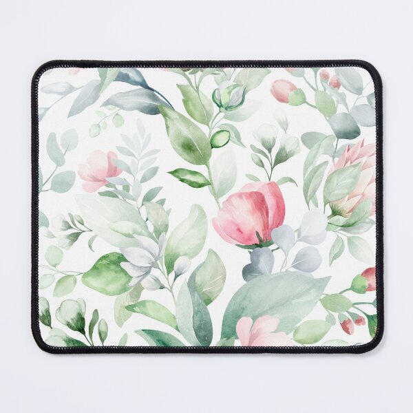 Item preview, Elegant Watercolor Floral Pattern with Soft Pastel Blooms and Green Leaves designed and sold by AlexeyevZurga.