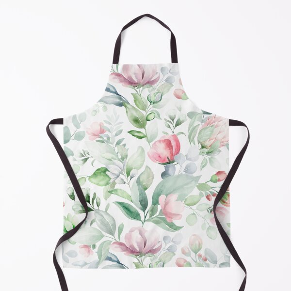 Item preview, Elegant Watercolor Floral Pattern with Soft Pastel Blooms and Green Leaves designed and sold by AlexeyevZurga.