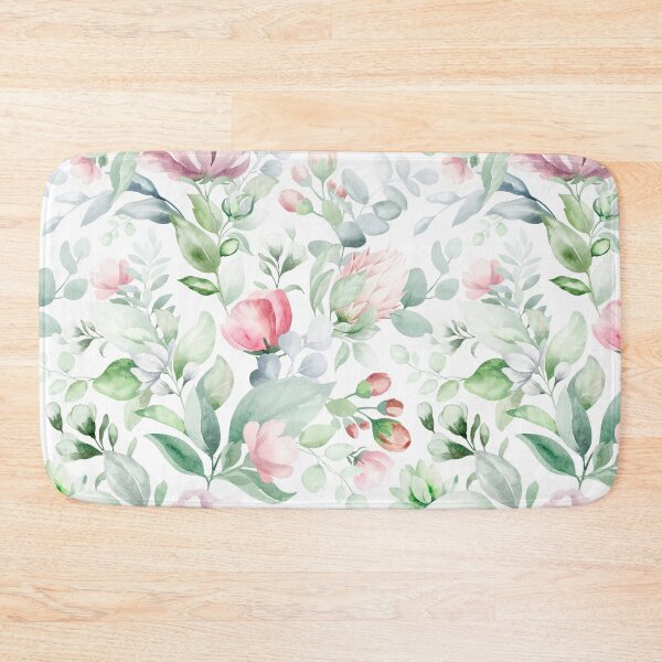 Item preview, Elegant Watercolor Floral Pattern with Soft Pastel Blooms and Green Leaves designed and sold by AlexeyevZurga.