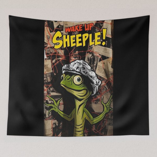 Item preview, Funny Lizard Conspiracy Lizard Meme Tin Foil Hat Funny Reptile Theory  designed and sold by Uglyandcute.