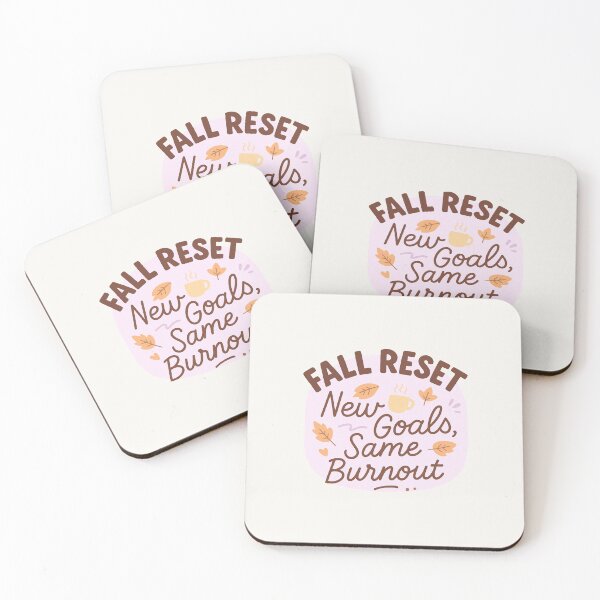 Item preview, Fall Reset: New Goals, Same Burnout – Cozy & Relatable Mental Health Design designed and sold by MentallyToasted.