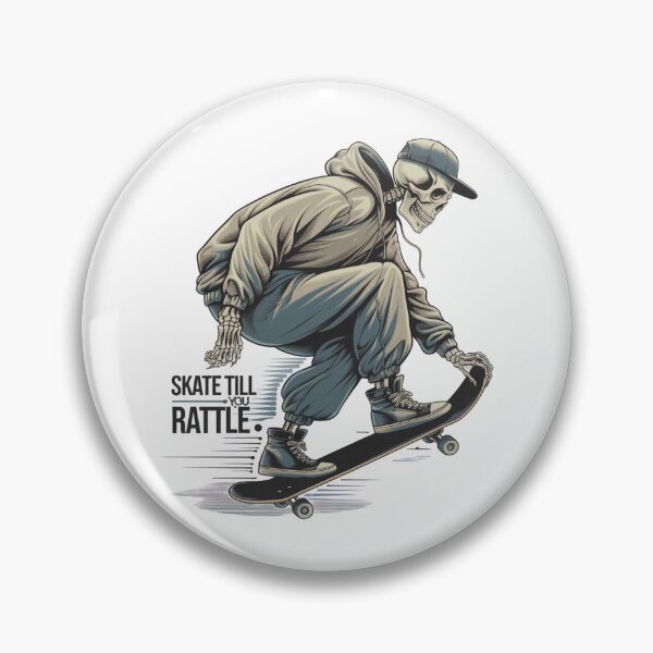 Item preview, Skate Till You Rattle - Skeleton Skateboarder in Cap designed and sold by PhilllandArt.