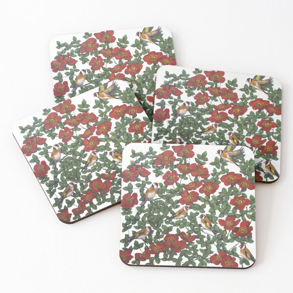 Item preview, Goldfinches and Red Roses designed and sold by Lisa Enright.