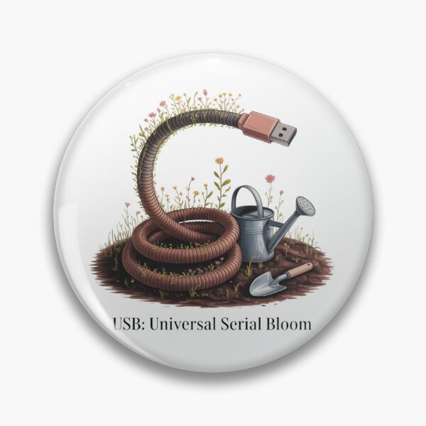 Item preview, Universal Serial Bloom – USB Garden Cable Illustration designed and sold by teevoxx.