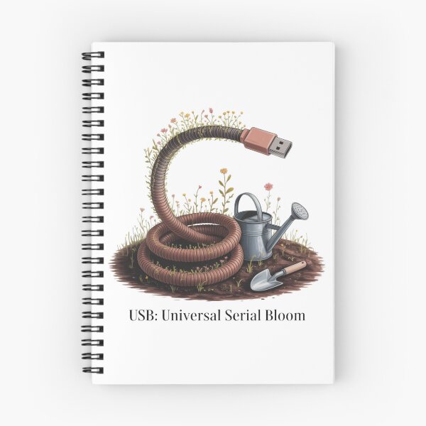 Item preview, Universal Serial Bloom – USB Garden Cable Illustration designed and sold by teevoxx.