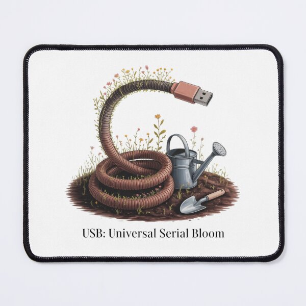 Item preview, Universal Serial Bloom – USB Garden Cable Illustration designed and sold by teevoxx.