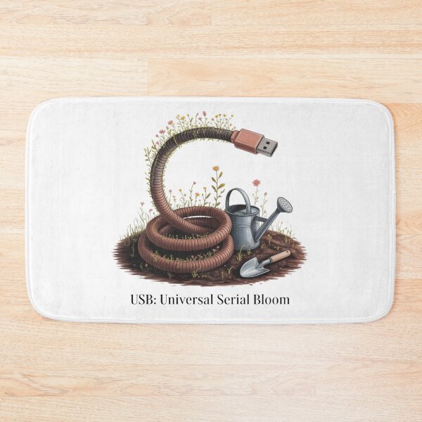 Item preview, Universal Serial Bloom – USB Garden Cable Illustration designed and sold by teevoxx.