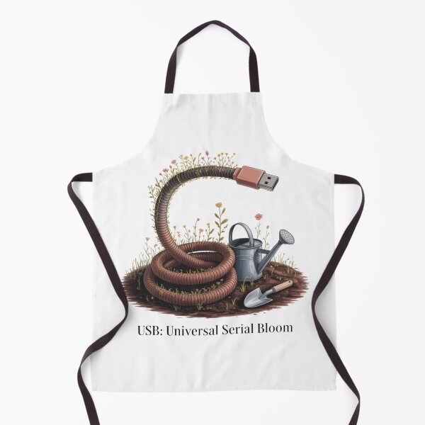 Item preview, Universal Serial Bloom – USB Garden Cable Illustration designed and sold by teevoxx.