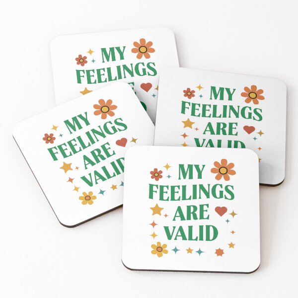 Item preview, "My Feelings Are Valid" Retro Affirmation T-Shirt  Affirm your emotions with this stylish and meaningful "My Feelings Are Valid designed and sold by Koony House and Field.