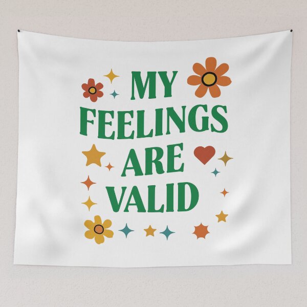 Item preview, "My Feelings Are Valid" Retro Affirmation T-Shirt  Affirm your emotions with this stylish and meaningful "My Feelings Are Valid designed and sold by Koony House and Field.
