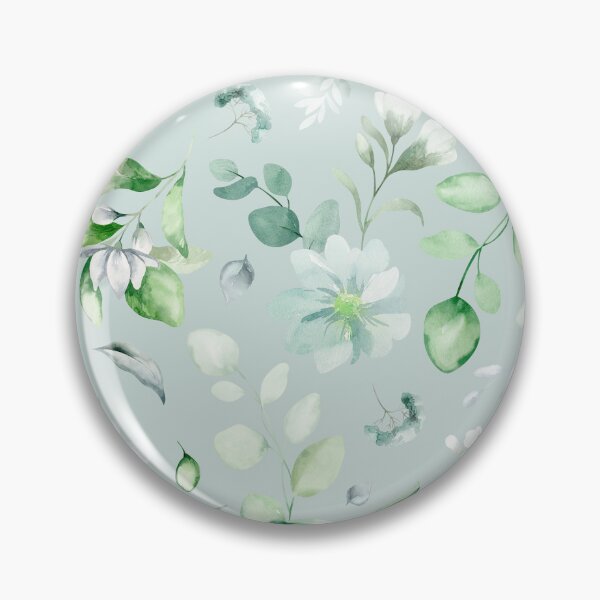 Item preview, Elegant Sage Green Floral Pattern – Watercolor Botanical Seamless Design designed and sold by AlexeyevZurga.