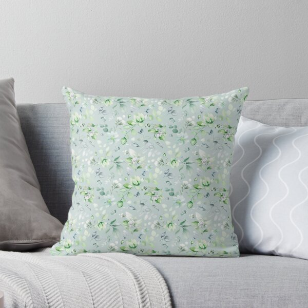 Item preview, Elegant Sage Green Floral Pattern – Watercolor Botanical Seamless Design designed and sold by AlexeyevZurga.