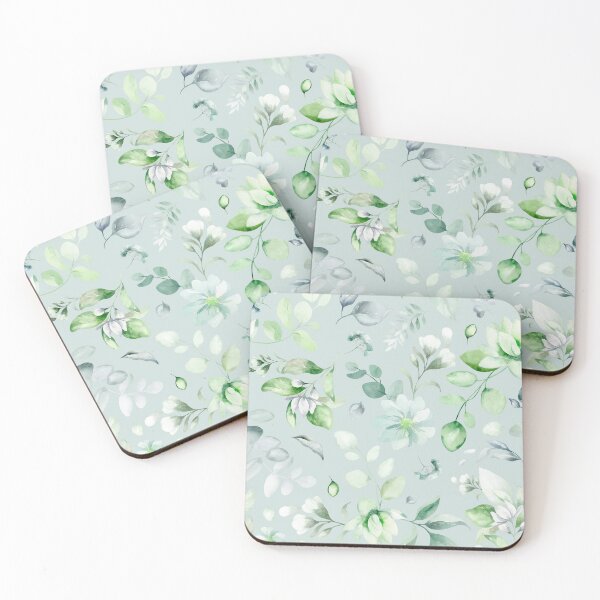 Item preview, Elegant Sage Green Floral Pattern – Watercolor Botanical Seamless Design designed and sold by AlexeyevZurga.