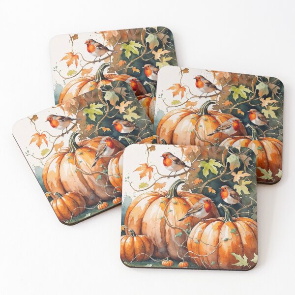 Item preview, Pumpkins & Robins – Autumn Garden designed and sold by Deezyned.