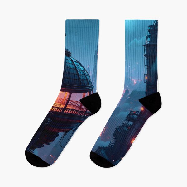 Item preview, Neon Twilight Over the Futuristic Metropolis designed and sold by oanaunciuleanu.