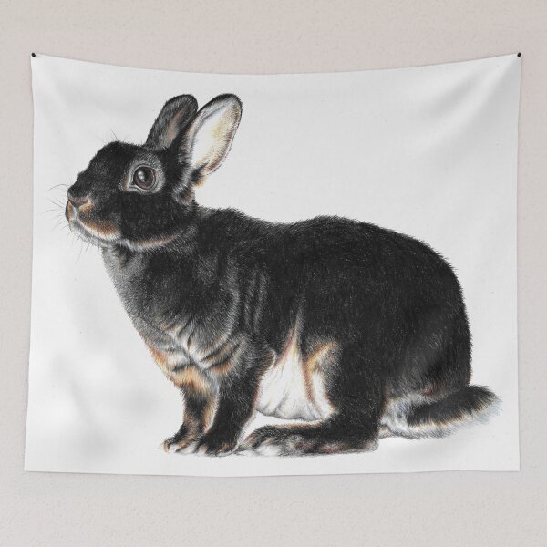 Item preview, Black Otter Rex Rabbit designed and sold by CozyRainRabbit.