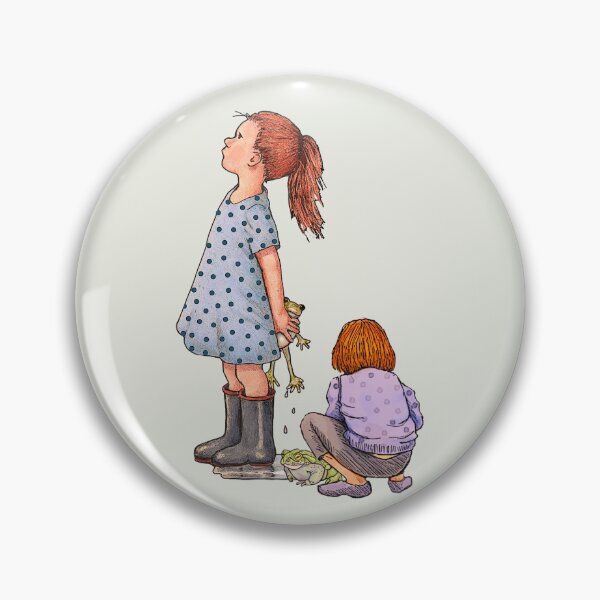 Item preview, Frog Catchers, Two Red Headed Little Girls, Childhood designed and sold by JoyfulWhimsy.