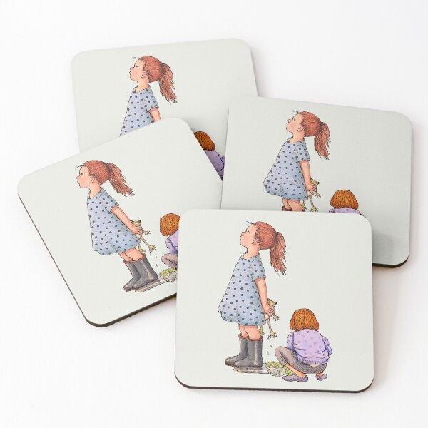 Item preview, Frog Catchers, Two Red Headed Little Girls, Childhood designed and sold by JoyfulWhimsy.
