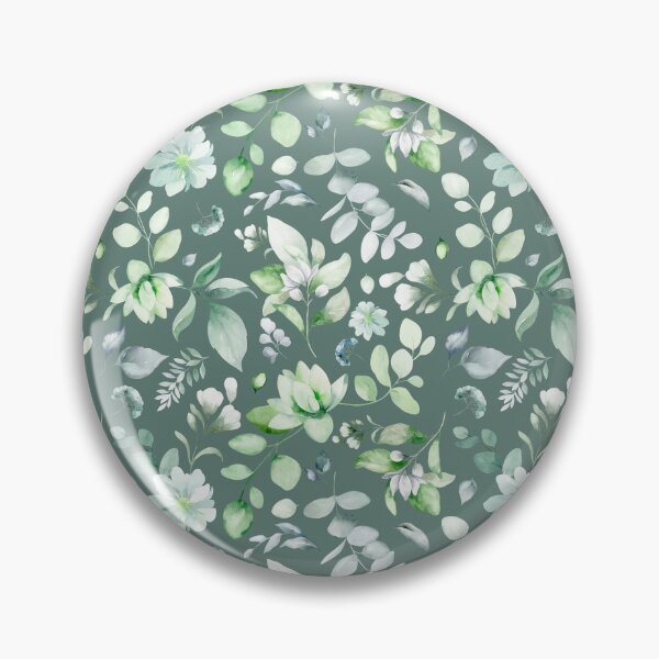 Item preview, Green and White Floral Pattern – Elegant Watercolor Botanical Seamless Design designed and sold by AlexeyevZurga.