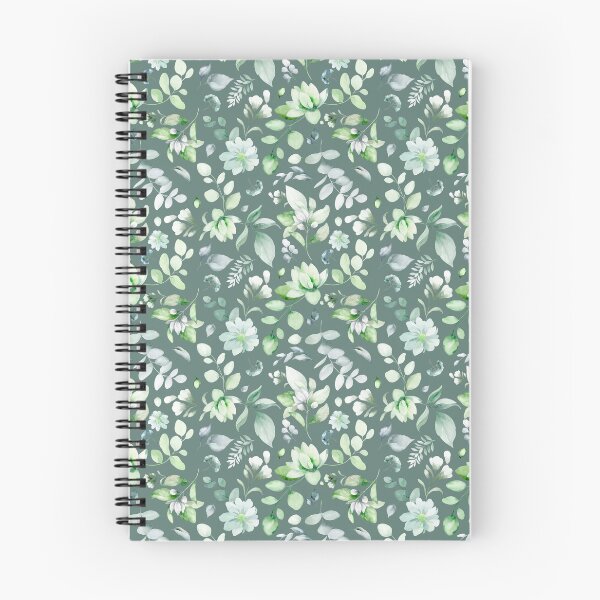 Item preview, Green and White Floral Pattern – Elegant Watercolor Botanical Seamless Design designed and sold by AlexeyevZurga.
