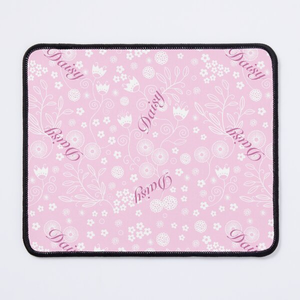 Item preview, Daisy name on pink floral background designed and sold by QuirkyCraftz.
