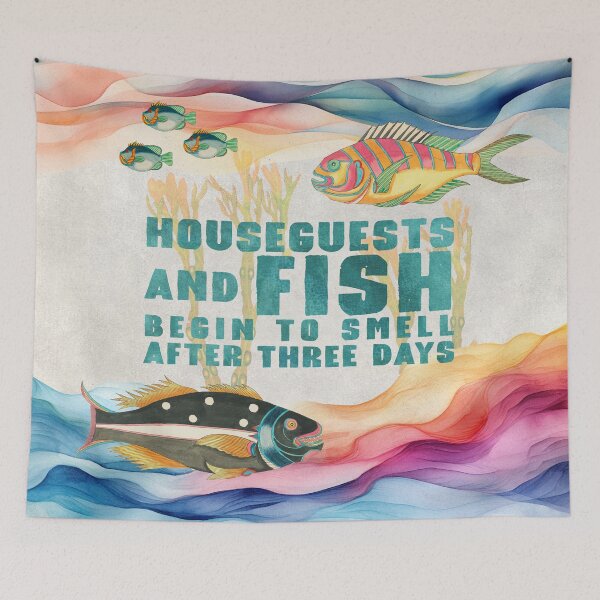 Item preview, Houseguests and Fish Begin To Smell After Three Days designed and sold by Parachute425.