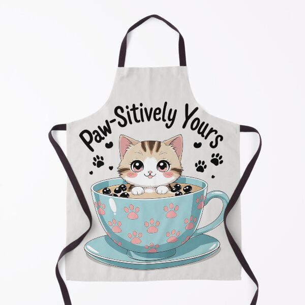 Item preview, Paw-sitively Yours, Kawaii Cat Boba Tea Pun designed and sold by Bliss Find And Design.