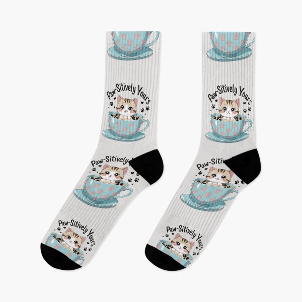Item preview, Paw-sitively Yours, Kawaii Cat Boba Tea Pun designed and sold by Bliss Find And Design.
