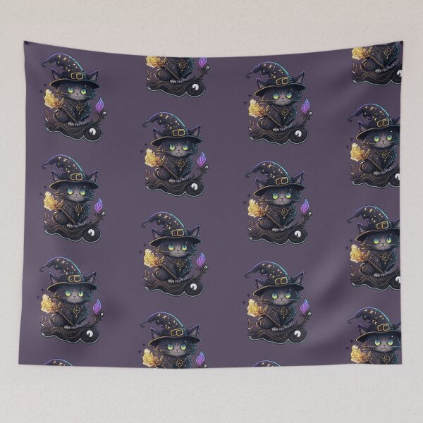 Item preview, Black Cat WIZARD designed and sold by CleverCulture.