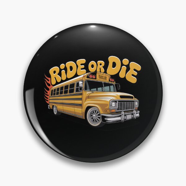 Item preview, Ride or Die Funny School Bus Design designed and sold by MonkiFlipp.