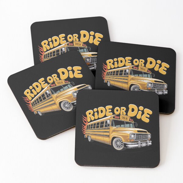 Item preview, Ride or Die Funny School Bus Design designed and sold by MonkiFlipp.