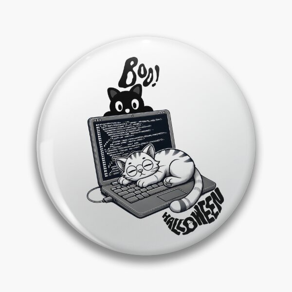 Artikelvorschau, Süße Halloween-Coder-Katze – Gruseliges Katzendesign entworfen und verkauft von orangemor.