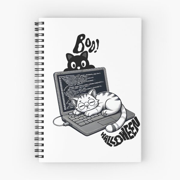 Item preview, Cute Halloween Coder Cat – Spooky Cat Design designed and sold by orangemor.