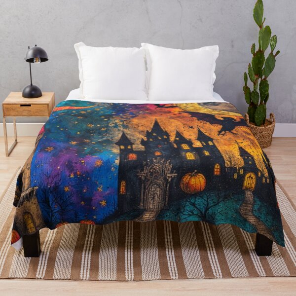 Item preview, Colorful Spooky Castle Art designed and sold by TheDarkWardrobe.